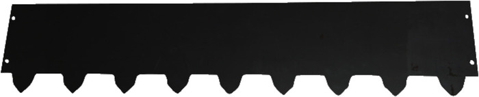 Rabattkant Stål Galvad Svart 119 x 25 cm 3-pack